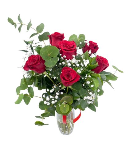 Deseo - 6 Red Roses - Flower Bouquet