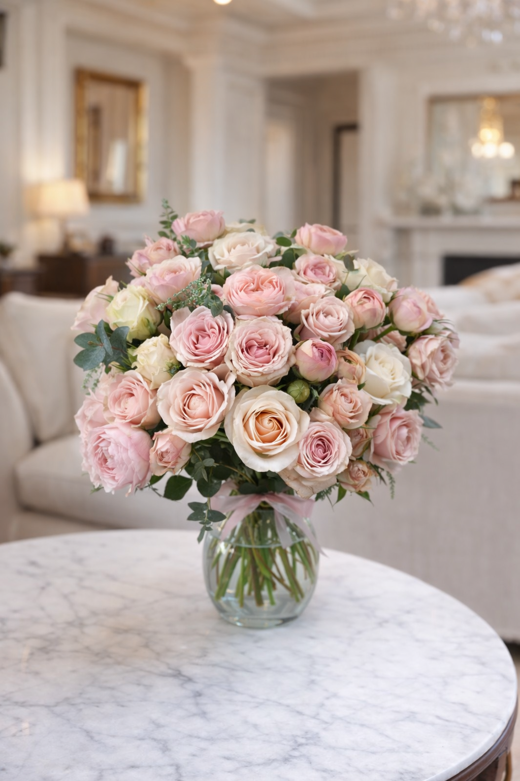 Rosas y ranúnculos rosado - Realeza