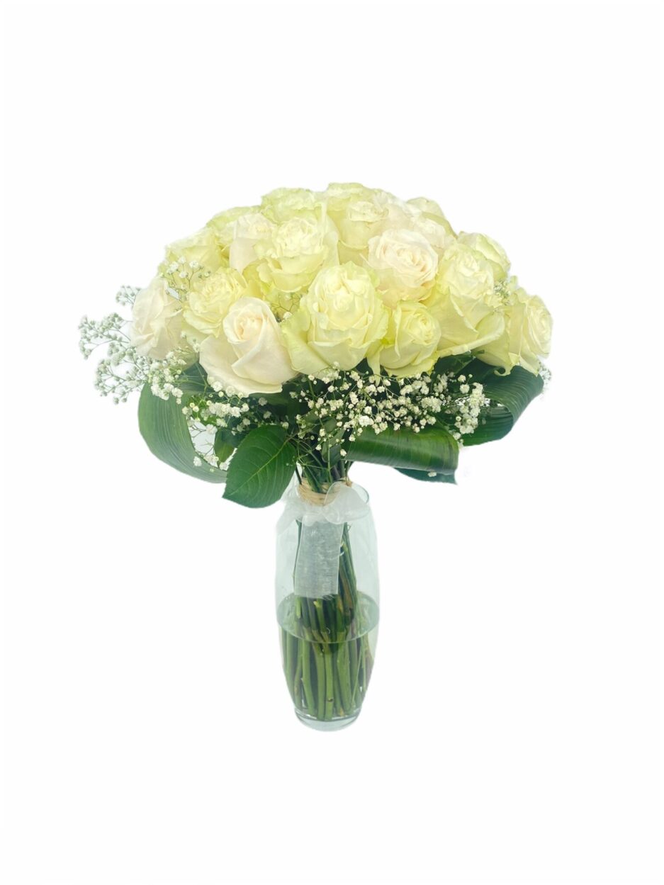 Reina - 50 Rosas Blancas - Ramo de flores