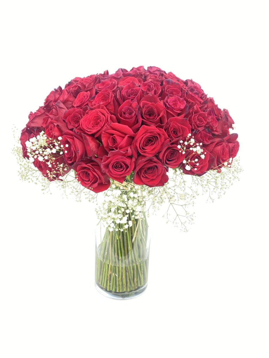 Ramo de flores Afrodita 50 rosas rojas