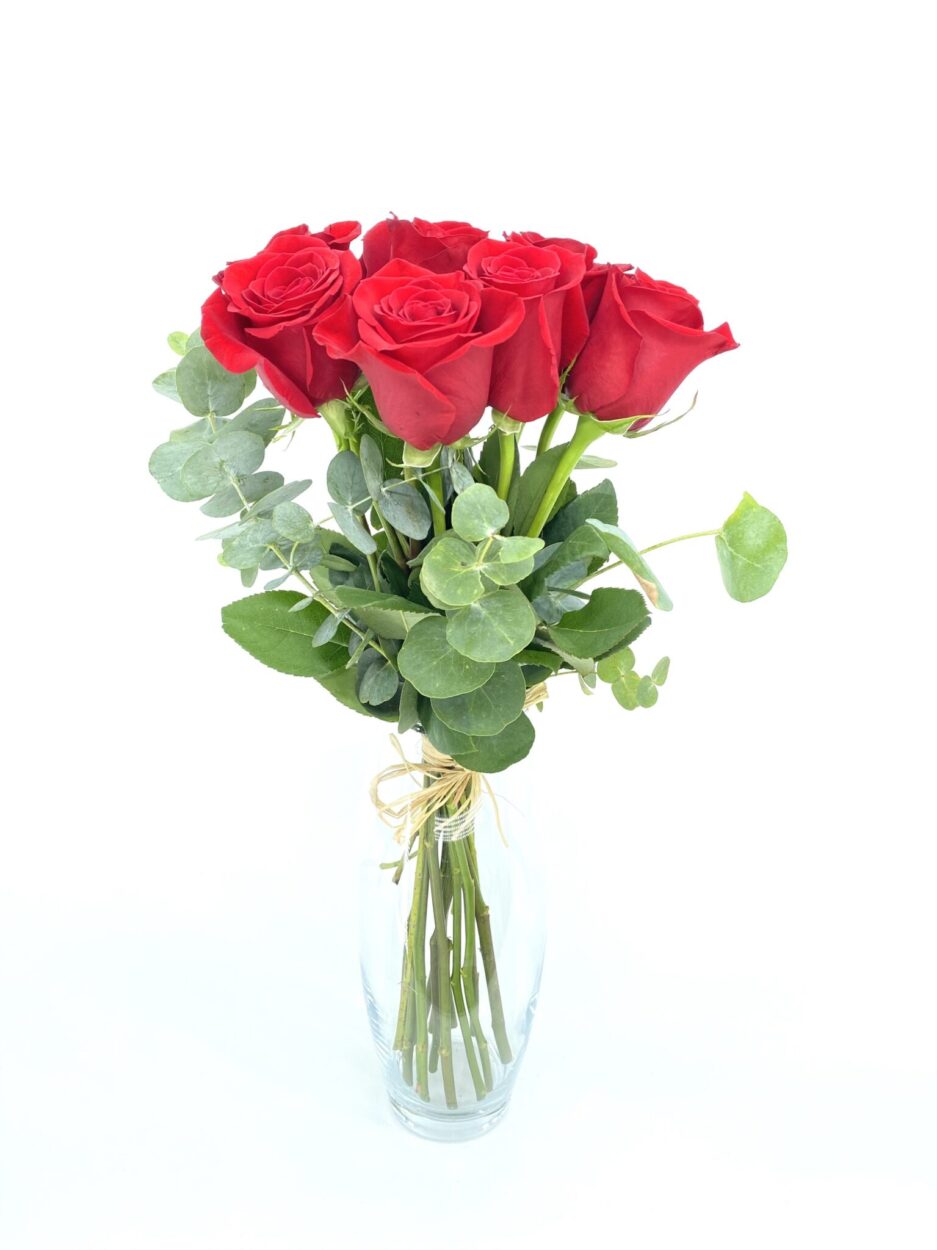 Doce Tentaciones Ramo de flores de 12 rosas rojas