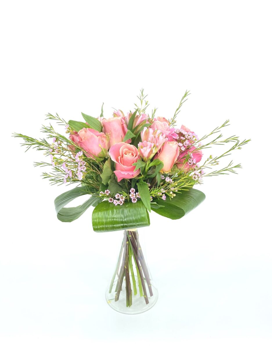 Dulce - Rosas Rosadas y Astromelias - Ramo de flores