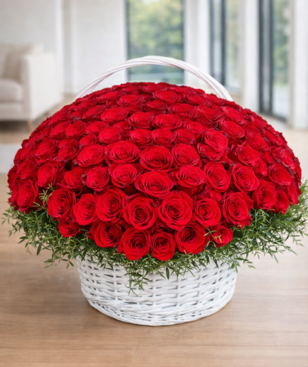 Amor - Cesta de amor 100 Rosas Rojas