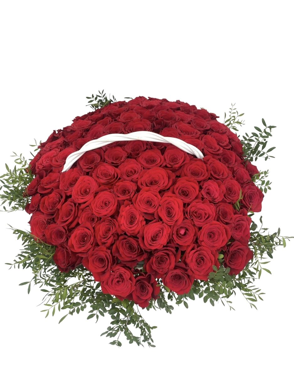 Amor - Cesta de amor 100 Rosas Rojas