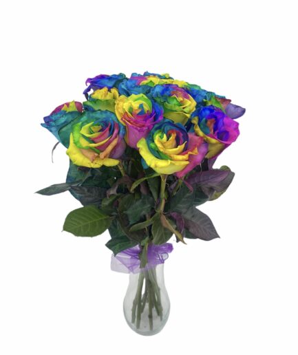 Multicolor - Ramo de rosas arcoíris