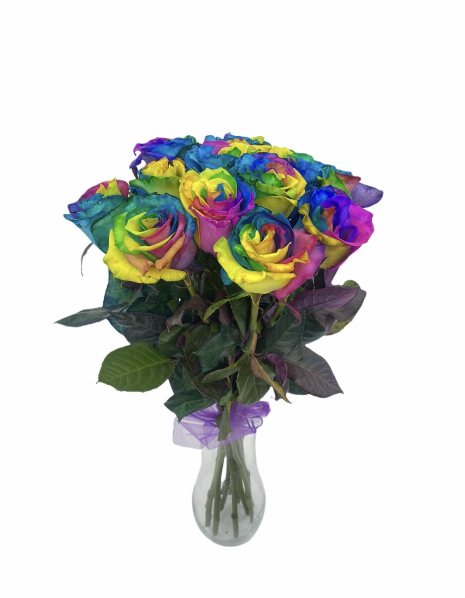 Multicolor - Ramo de rosas arcoíris