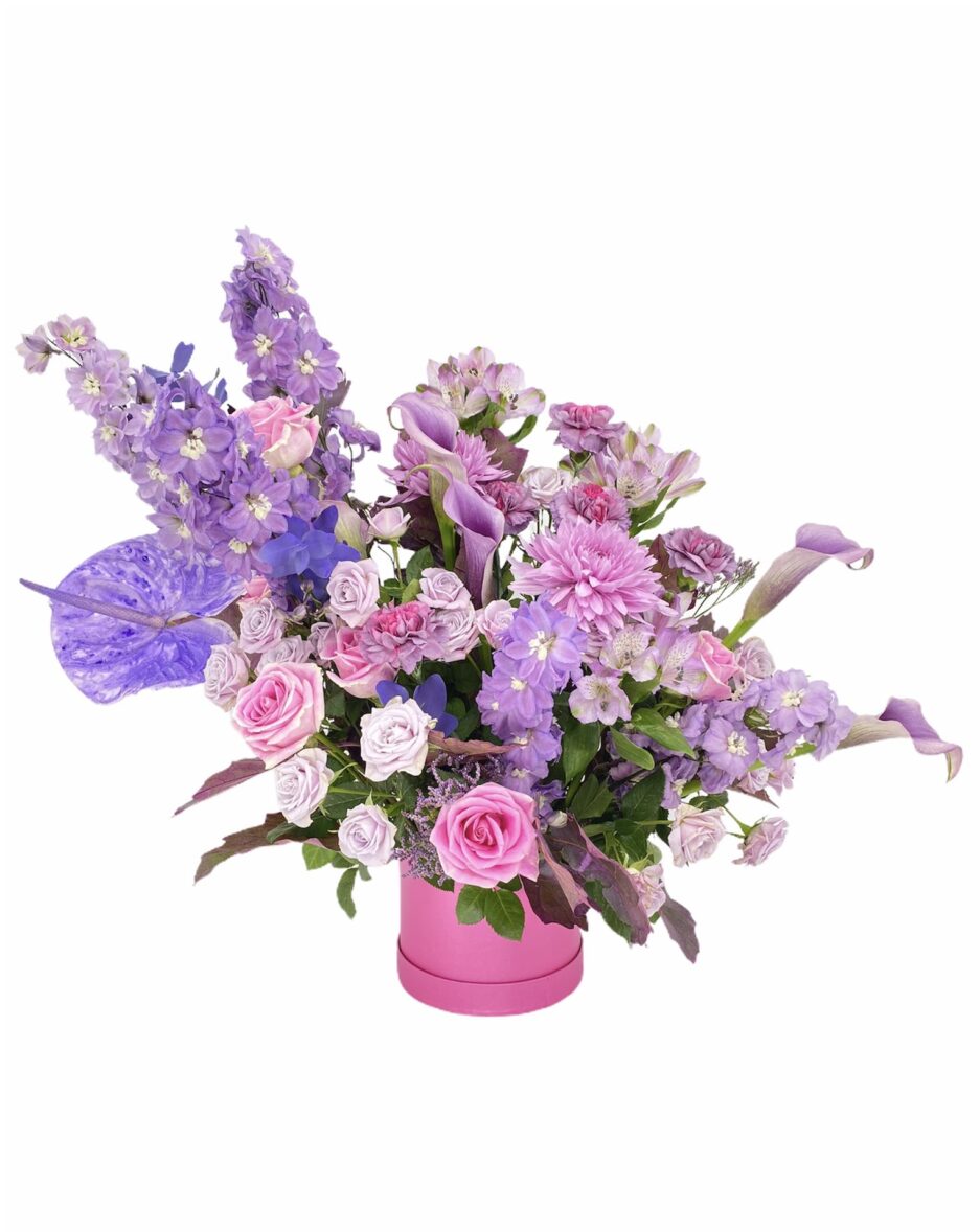 Serena - Caja floral malva