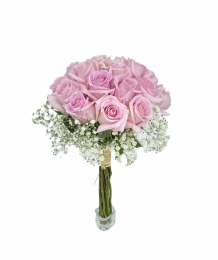 Felices para siempre - Ramo de novia 21 Rosas Rosadas