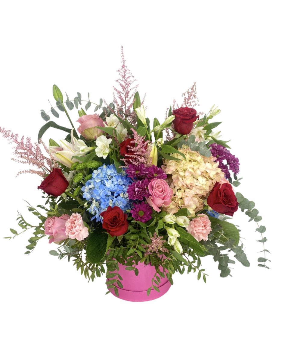 Acuarela - Caja especial flores coloridas