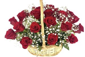 Obsequio - Cesta de 24 Rosas Rojas
